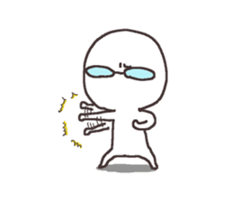 Sticker for the people of glasses2 sticker #11619627