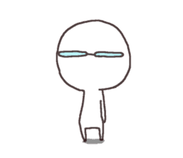 Sticker for the people of glasses2 sticker #11619633