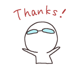 Sticker for the people of glasses2 sticker #11619642