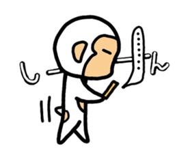 white monkey,wait for a reply. sticker #11620210