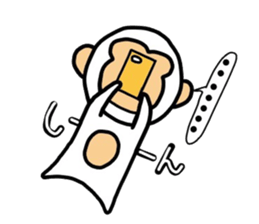 white monkey,wait for a reply. sticker #11620212