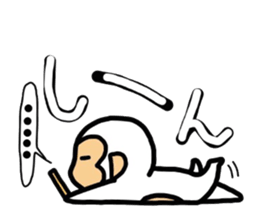 white monkey,wait for a reply. sticker #11620213