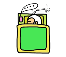 white monkey,wait for a reply. sticker #11620220