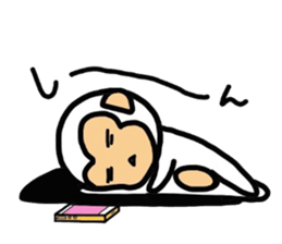 white monkey,wait for a reply. sticker #11620225