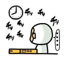 white monkey,wait for a reply. sticker #11620226