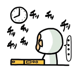 white monkey,wait for a reply. sticker #11620226