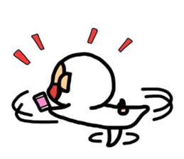 white monkey,wait for a reply. sticker #11620245