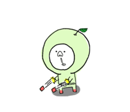 Sticker of the Citrus sudachi man sticker #11620667