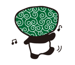 Daily panda wearing a towel sticker #11621797