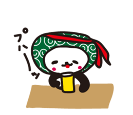 Daily panda wearing a towel sticker #11621806