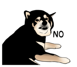 Black shiba inu loose Sticker sticker #11621995