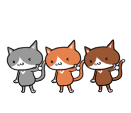 3 CATS ! sticker #11622855
