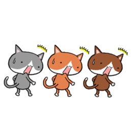 3 CATS ! sticker #11622857