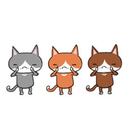 3 CATS ! sticker #11622860