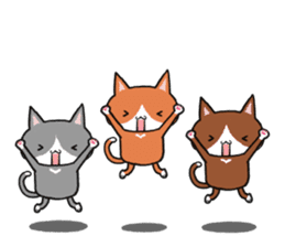 3 CATS ! sticker #11622862