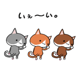 3 CATS ! sticker #11622874