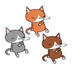3 CATS ! sticker #11622877