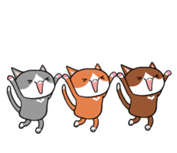 3 CATS ! sticker #11622879
