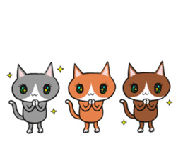 3 CATS ! sticker #11622882