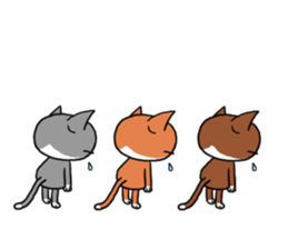 3 CATS ! sticker #11622883