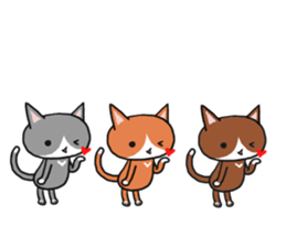 3 CATS ! sticker #11622884