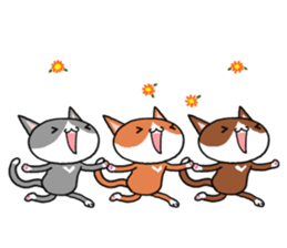 3 CATS ! sticker #11622886