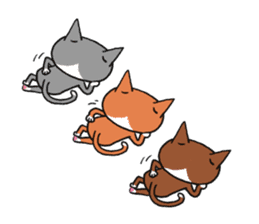 3 CATS ! sticker #11622887