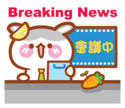 Cherry Momy's Rabbits go to work! sticker #11623346