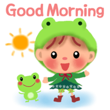 little frog girl chiple sticker #11623608