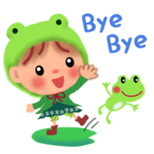 little frog girl chiple sticker #11623611