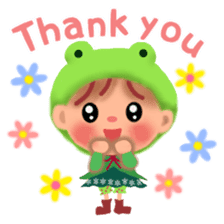 little frog girl chiple sticker #11623616