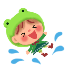 little frog girl chiple sticker #11623621