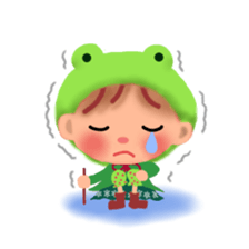 little frog girl chiple sticker #11623624