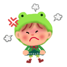 little frog girl chiple sticker #11623628