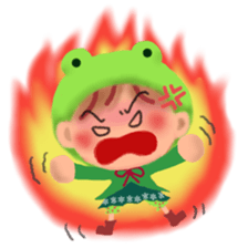 little frog girl chiple sticker #11623629