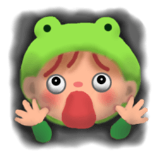 little frog girl chiple sticker #11623631