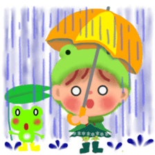 little frog girl chiple sticker #11623633