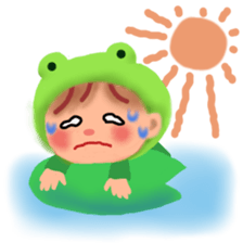 little frog girl chiple sticker #11623636