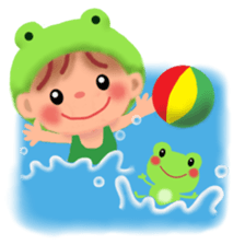 little frog girl chiple sticker #11623637