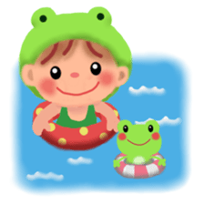 little frog girl chiple sticker #11623638