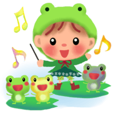 little frog girl chiple sticker #11623639