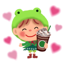 little frog girl chiple sticker #11623641