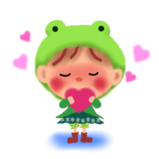 little frog girl chiple sticker #11623644