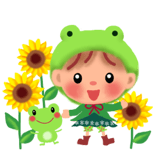 little frog girl chiple sticker #11623646