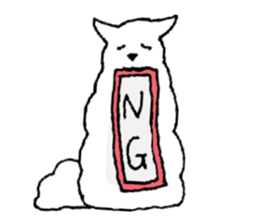 Samoyed, chicken and sheep sticker #11624653