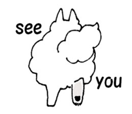 Samoyed, chicken and sheep sticker #11624657