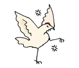 Samoyed, chicken and sheep sticker #11624668