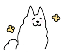 Samoyed, chicken and sheep sticker #11624671