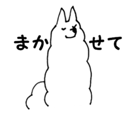 Samoyed, chicken and sheep sticker #11624675