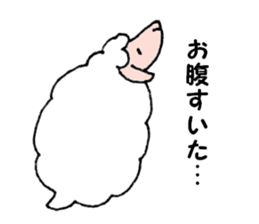 Samoyed, chicken and sheep sticker #11624676